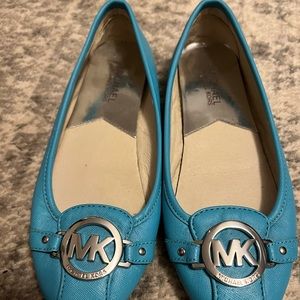 Blue Michael Kors Flats